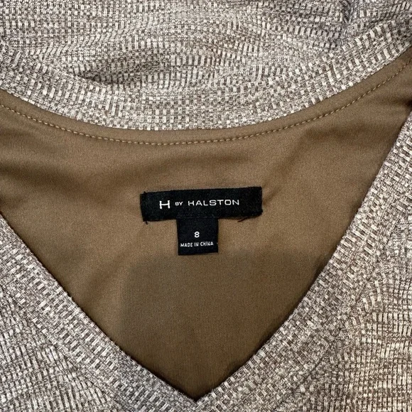 H by Halston Tie Front Rib Knit Midi Dress - Picture 10 of 12